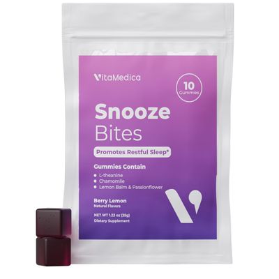 VitaMedica Snooze Bites - Melatonin-Free Sleep Gummies - Sample Pack - 10 Gummies