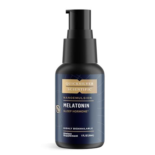 Quicksilver Scientific Liposomal Melatonin - Bedtime, Jet Lag Immune Support Liquid for Adults - Efficient, Superior Absorption 1mg Melatonin to Minimize Morning Drowsiness (30 ml)