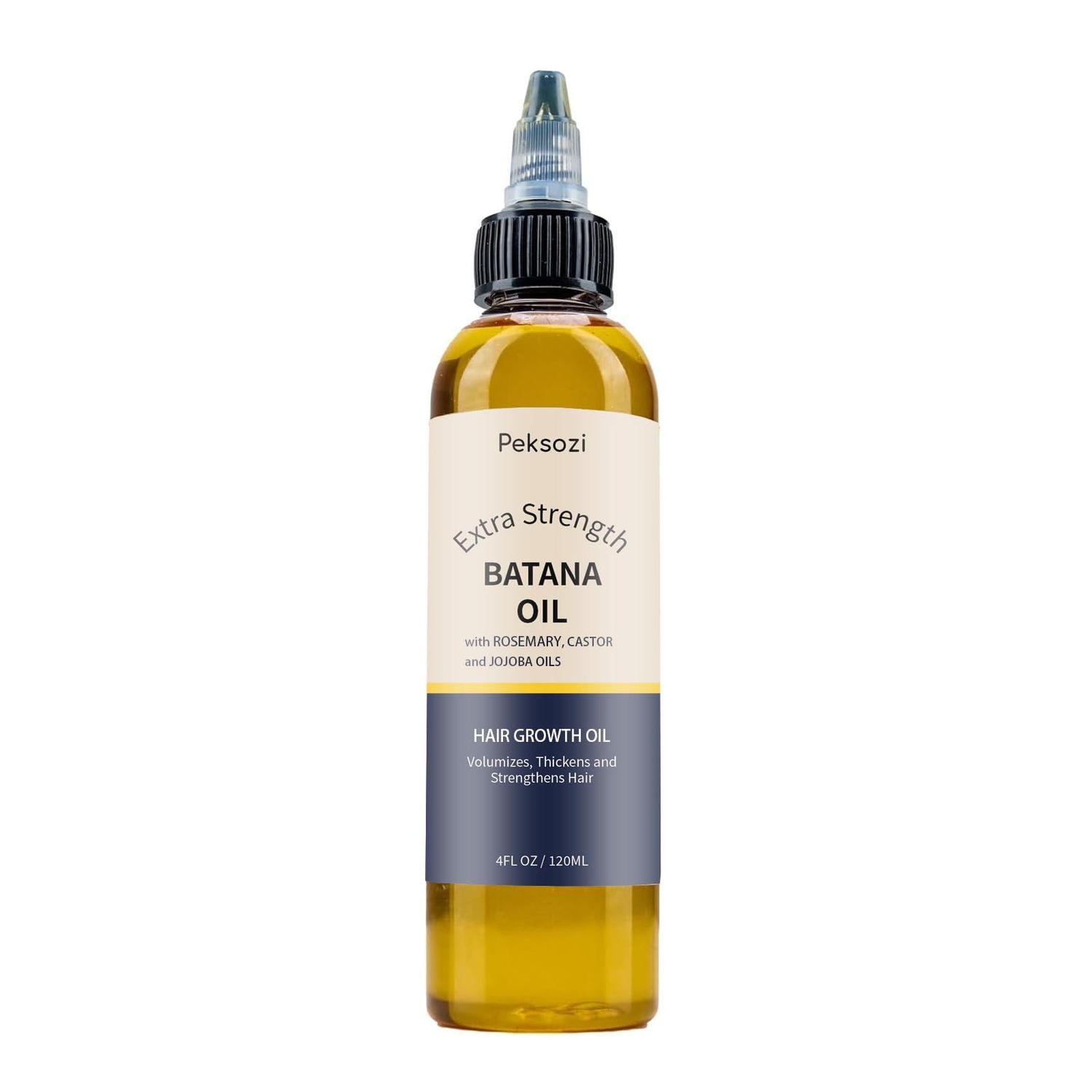 Peksozi Raw Batana Oil for Hair Growth, Dr Sebi Organic Batana Oil from Honduras, Infused with Rosemary Oil, Castor Oil Jojoba Oil - Stimulating Hair Growth, Thicker Stronger Hair - 2.7 Fl Oz