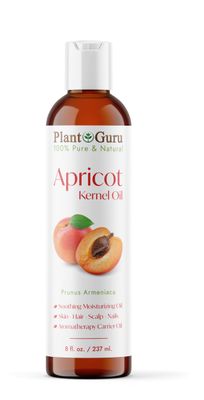 Apricot Kernel Oil 8 fl. oz. Cold Pressed 100 Pure Natural Carrier - Skin, Face, Body And Hair Growth Moisturizer. Great For DIY Cream, Lotions and Lip balm.