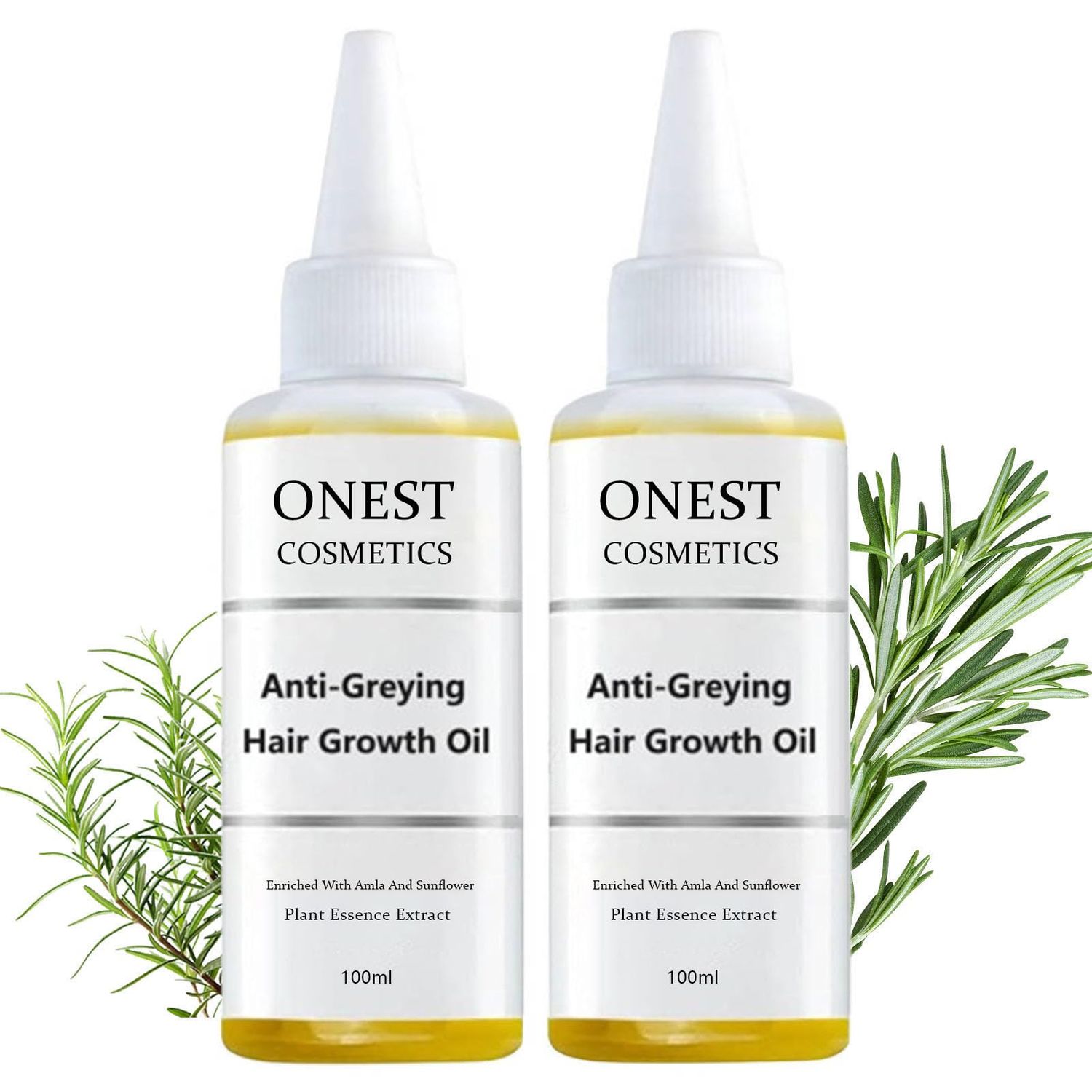 Onest Cosmetics Anti-Greying Hair Growth Oil, Onestcosmetics Anti Greying Hair Growth Oil Enriched with Amla and Sunflower,Onest Cosmetics Rosemary Hair Oil Serum Anti Hair Loss Nourishing Serum