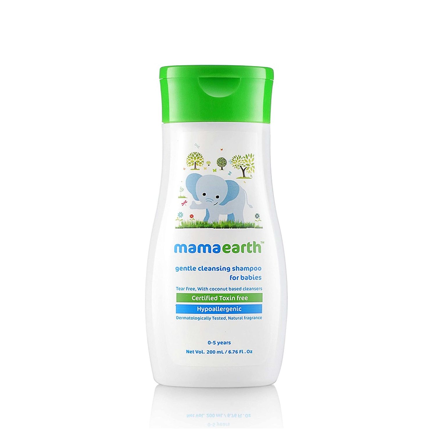 MAMAEARTH Gentle Cleansing Hair Shampoo for Babies Coconut Based Cleansers for Delicate Baby Scalp Hypoallergenic Tear-Free Formula 6.76 Fl Oz200ml