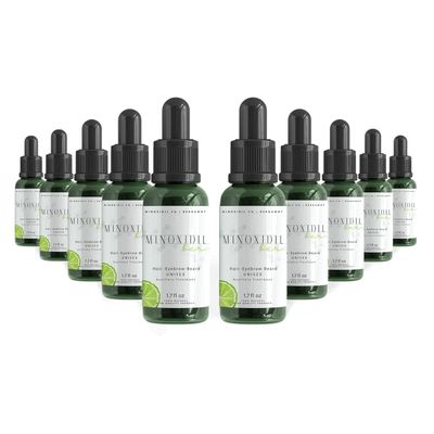 10 Bottles Treatment for Hair and Beard Minoxidil 5 and Bergamot Concentrate MINOXIDILBER. For hair regrowth, Hair loss treatment, Thicker hair. Beard regrowth treatment
