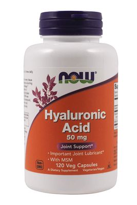 Now Foods Hyaluronic Acid with MSN, 120 Capsules (Pack of 2)