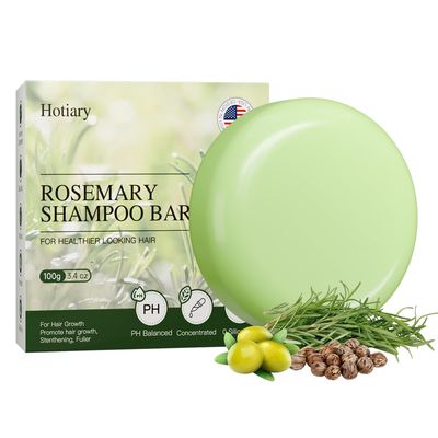 Hotiary Rosemary Hair Growth Shampoo Bar, Prevent Hair Loss Deep Cleansing Rosemary Shampoo Bar for Fine Oilly Hair Scalp with Castor Oil, 0 Silicone Oil (Rosemary 3.4 oz)