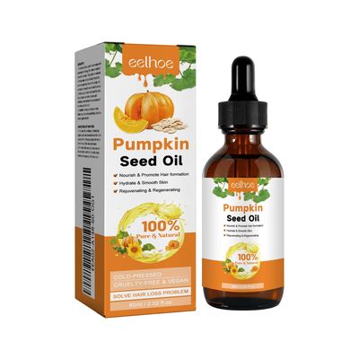 100 Pure Cold-Pressed Pumpkin Seed Oil for Hair Growth Scalp Care - Unrefined, Rich in Zinc, Omega Fatty Acids Antioxidants - Nourishes Scalp, Strengthens Hair, Reduces Shedding (2 fl oz)