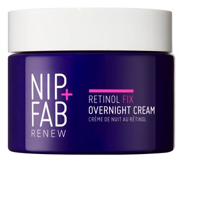NipFab Retinol Fix 3 Overnight Cream Advanced Youth-Boosting Formula for Renewed Skin and Fine Line Reduction Encapsulated Pure Retinol Anti-Ageing, Regeneration Sebum Regulation
