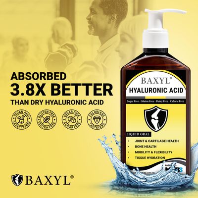 BAXYL Liquid Hyaluronan Acid Supplement for Joint Relief - 6 oz.(Pack of 2)
