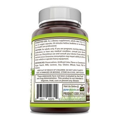 Pure Naturals Valerian Complex Supplement 1200 Mg 90 Veggie Capsules Non-GMO Gluten Free Made in USA