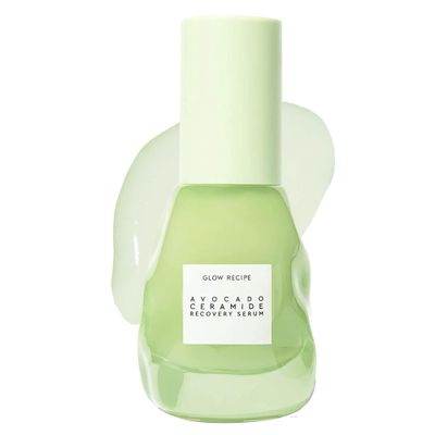 Glow Recipe Avocado Ceramide Serum, Travel Size - Soothing, Hydrating Face Serum for Women Men, Redness Relief Skin Barrier Repair - Lightweight Korean Skincare for Dry, Sensitive Skin (15 ml)