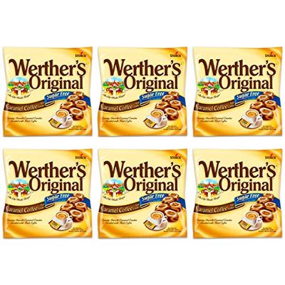 Werther&#39;s Original Caramel Coffee Sugar Free Hard Candies, 1.46 oz (Pack of 6)