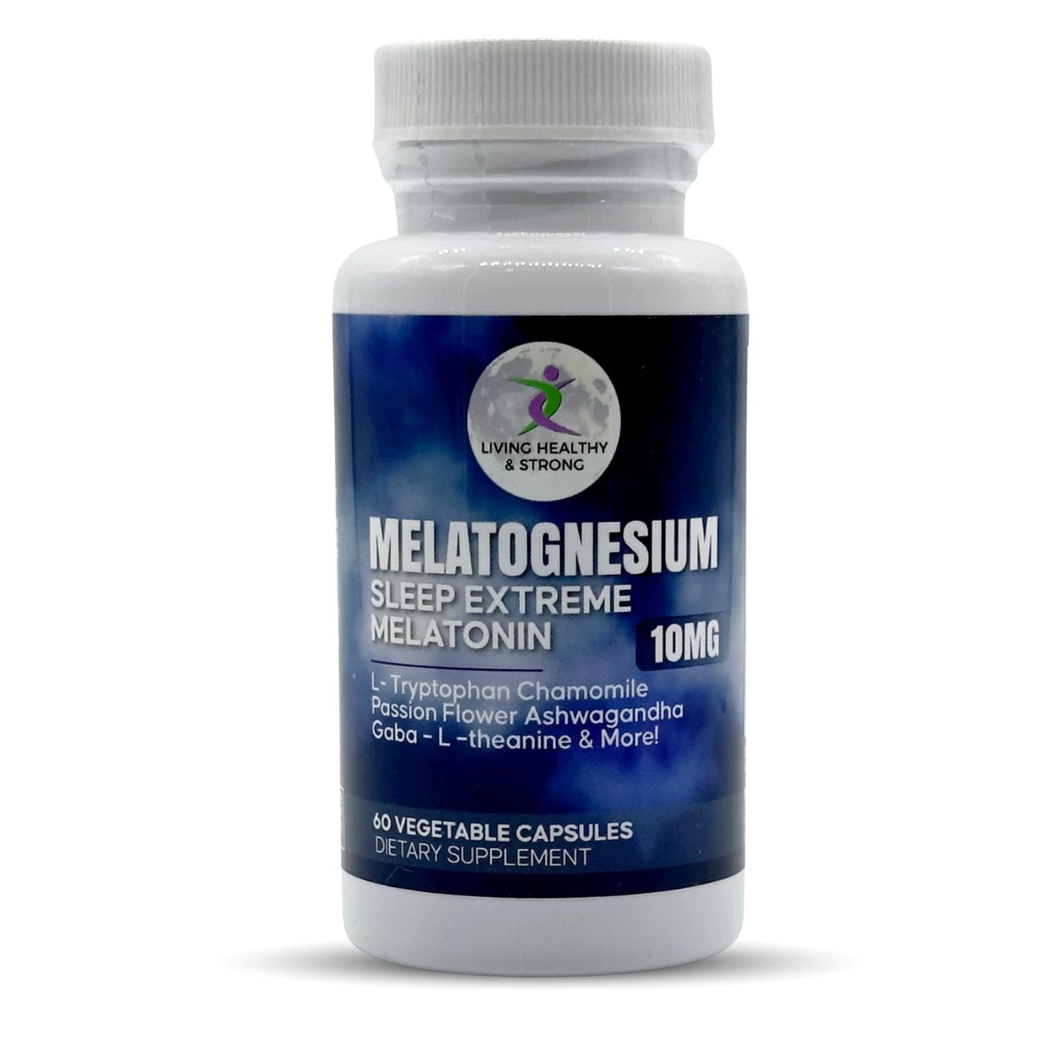Melatognesium 17 in 1 Capsules Melatonin Natural Sleep Aid for Adults. Magnesium for Sleep Support - Drug-Free, Non-Habit Forming, Vegan Capsules. Sleep Supplement