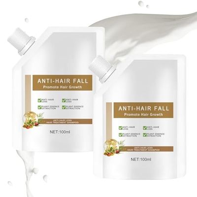 2 Pcs Anti-Hair Fall Hair Loss Shampoo, Anti-Hair Fall Promote Hair Growth Shampoo, Rich in Various Plant Extracts (100ML)