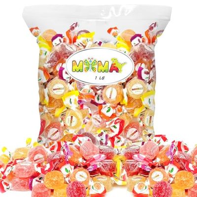 B0nelle Sugar-Free Italian Fruit Jelly Candy - 1 lb Assorted Individually Wrapped Jelly Fruit Candy - Delicious Mima&#39;s Memorial Day Mega Sale Treats for Gifting Sharing