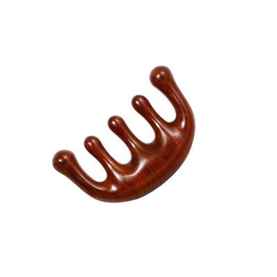 1Pc Scalp Massager Combs, Anti-Static Natural Wooden Wide Tooth Comb Sandalwood Scalp Massage Gua Sha Head Massage Comb Scalp Stimulator for Hair Growth for Women Gift Styling Tools and Appliances