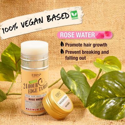 EBIN NEW YORK 24 Hour Edge Tamer Vegan Hair Sleek Stick Rose Water Maximum Hold