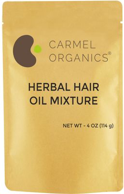 CARMEL ORGANICS Herbal Hair Oil Mix 21 Herbs For Hair Growth DIY Oil Infusion Contains Bhringraj, Fenugreek, Rosemary, Hibiscus and more, No Added Preservatives Additives, Non GMO