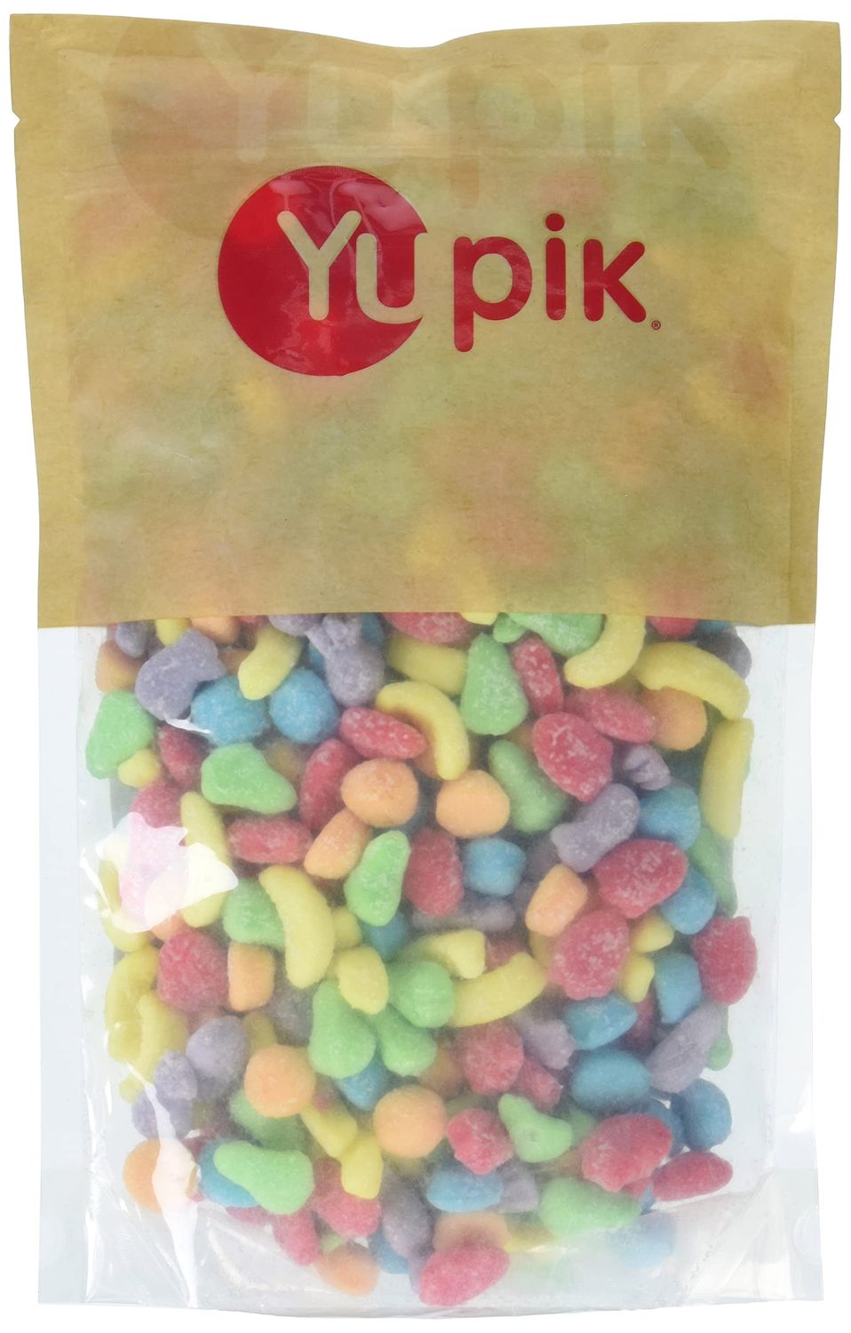 Yupik Mini Sour Fruit Mix, 2.2 lbs, Soft, Chewy, Fruit Flavored Gummy Candy