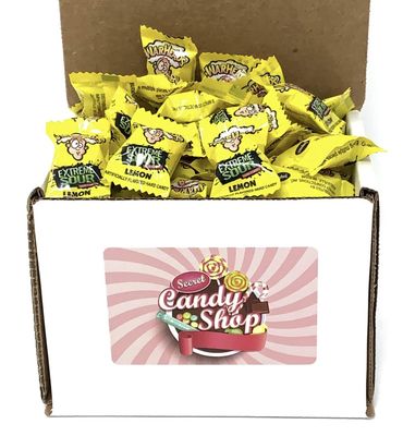 SECRET CANDY SHOP Warheads Extreme Sour Candy in Box, 1Lb (Individually Wrapped) (Lemon)
