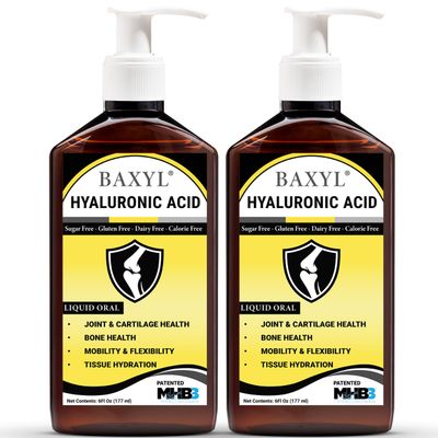 BAXYL Liquid Hyaluronan Acid Supplement for Joint Relief - 6 oz.(Pack of 2)