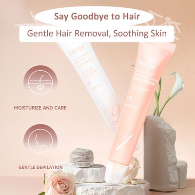 Facial Hair Removal Cream Kit, IntimatePrivate Hair Remover, Painless Depilatory Cream Lotion for Face, Legs, Arms, Underarms and Whole Body, Soothing Formula for All Skin Types