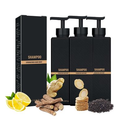 Root Activator Shampoo - Hair Growth Treatment for Thicker, Stronger Hair, Reduces Hair Loss, Promotes Regrowth, Natural Anti-Hair Fall Solution for Men Women (Black 3 Pack)