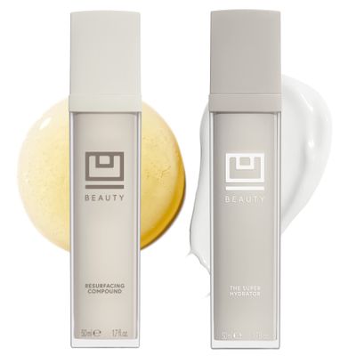 The U Beauty Duo - Resurfacing Compound SUPER Hydrator Set - Vitamin C E, Retinol, Hyaluronic Acid - Moisturizing Face Serum Duo for Smooth, Hydrated and Softer Skin, Set of 2 1.7 fl oz