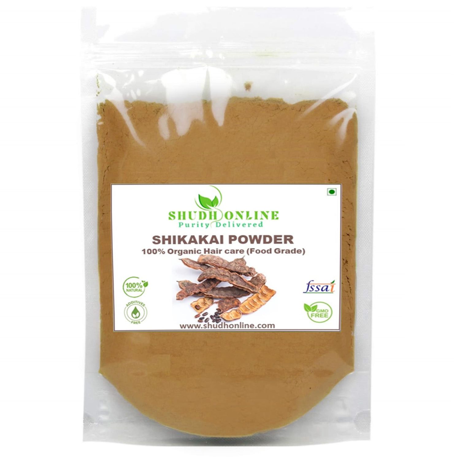 Organic Shikakai Powder for Hair Growth (7 oz - 0.45 lb) Pure Acacia Concinna Shikakai Pods - Natural Hair Cleanser Conditioner - Non GMO, No Added Preservatives (200g)