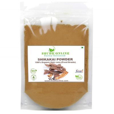 Organic Shikakai Powder for Hair Growth (7 oz - 0.45 lb) Pure Acacia Concinna Shikakai Pods - Natural Hair Cleanser Conditioner - Non GMO, No Added Preservatives (200g)