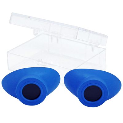 Super Sunnies Slim Flex UV Eye Protection, FDA Compliant Individual Tanning Goggles Eyeshields (Blue)
