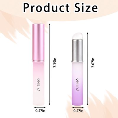 NILIYA 2PCS Silicone Lip Brushes, Lip Applicator, Makeup Brush for Concealer and Nail Art, With Gradient Color Handle
