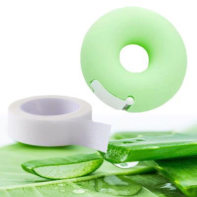 swfDzk Aloe Vera Beauty Makeup Tape; Eye Shadow; Eyelash Transplantation; Eyelash Technology; Makeup Practice, etc Multiple Uses Donut-shaped Cut Tape 2-piece Set