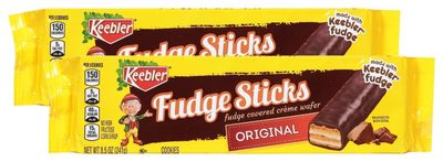 Keebler, Original Fudge Covered Creme Wafers, Fudge Sticks Pack of 2
