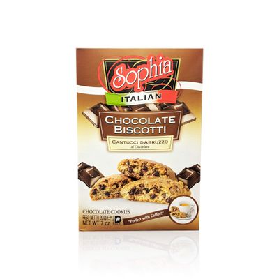 Sophia Biscotti - Chocolate Cantuccini 7oz 6-pack