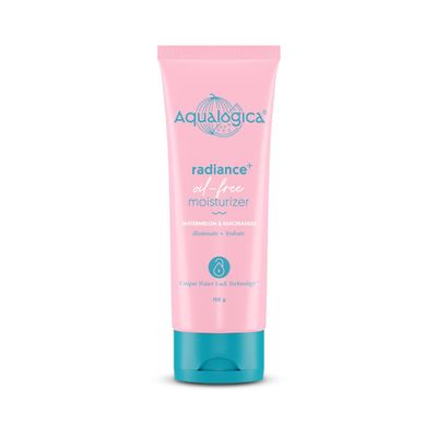 Aqualogica Radiance Oil Free Face Moisturizer Watermelon &amp; Niacinamide Infused Helps Reduce Acne Marks Hydrates Skin without Stickiness 3.38 Fl Oz100ml