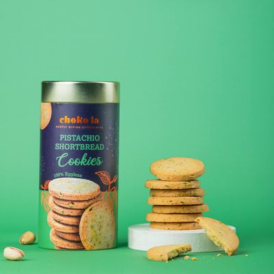 Chokola Pistachio Shortbread Cookies Delicious Cookies Gift Box Chocolate Cookies Eggless Cookies Gourmet Gift Cookies