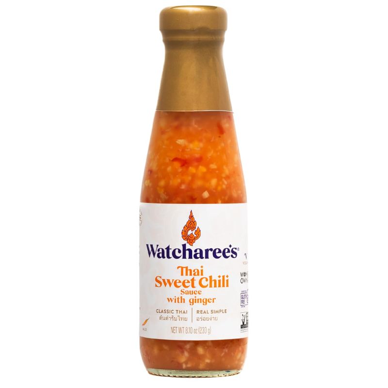 Watcharee&#39;s Thai Sweet Chili &amp; Ginger Sauce, Versatile Dipping and Glaze Sauce, Vegan, Gluten-Free - 8.0 fl oz
