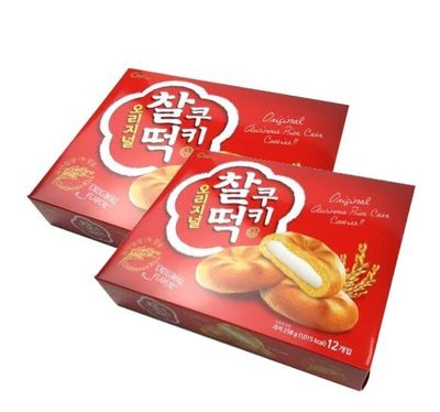 Korean Cookies Style Variety Mochi Assortment CW Chungwoo AtoZ Lunch Box - Mom&#39;s Love CW ORIGINAL RICE MOCHI, Set of 2