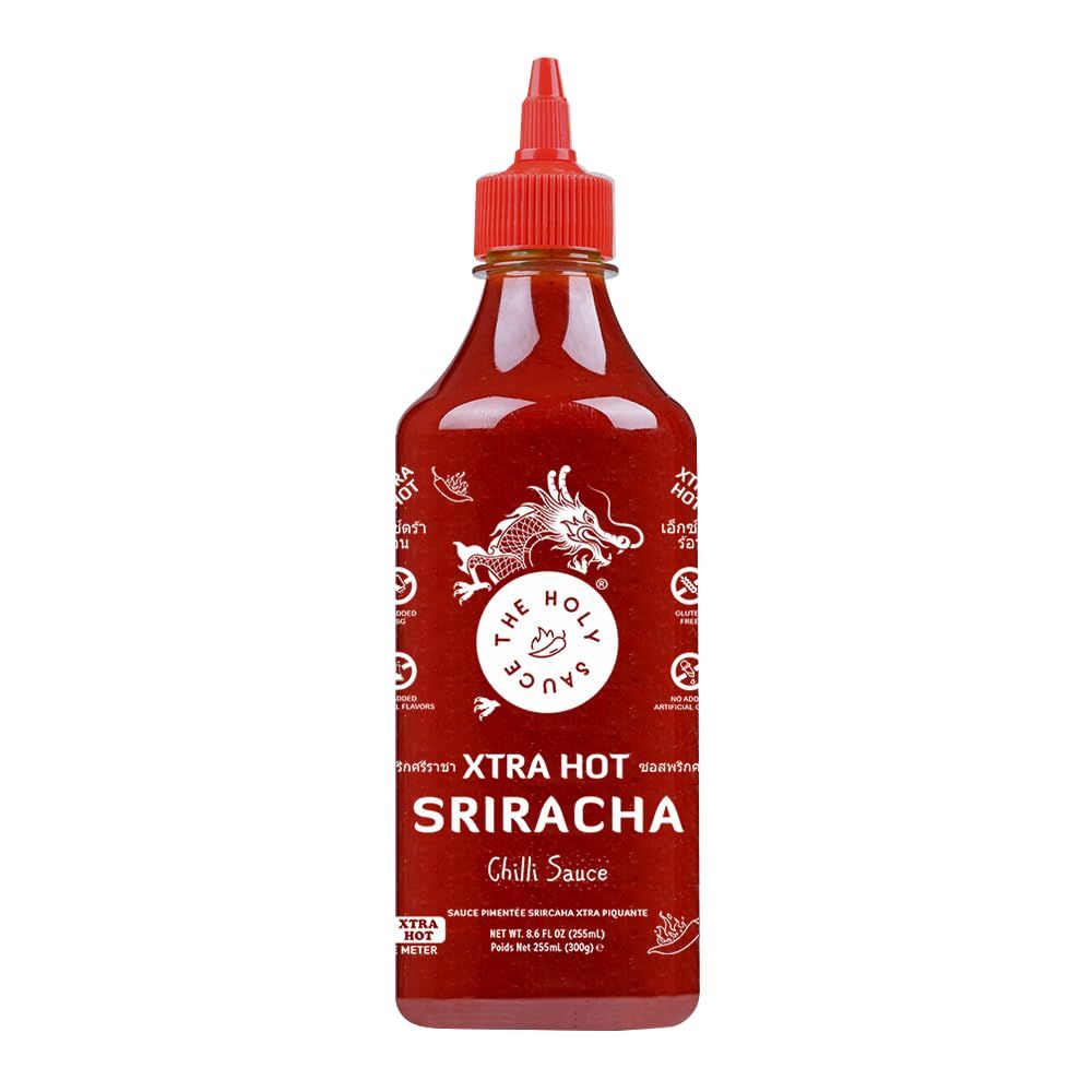 The Holy Sauce Sriracha Hot Sauce - Premium Chili Sauce with Authentic W Sauce Flavor - Perfect for Adding Spice and Zest to Your Favorite Dishes - 12 oz