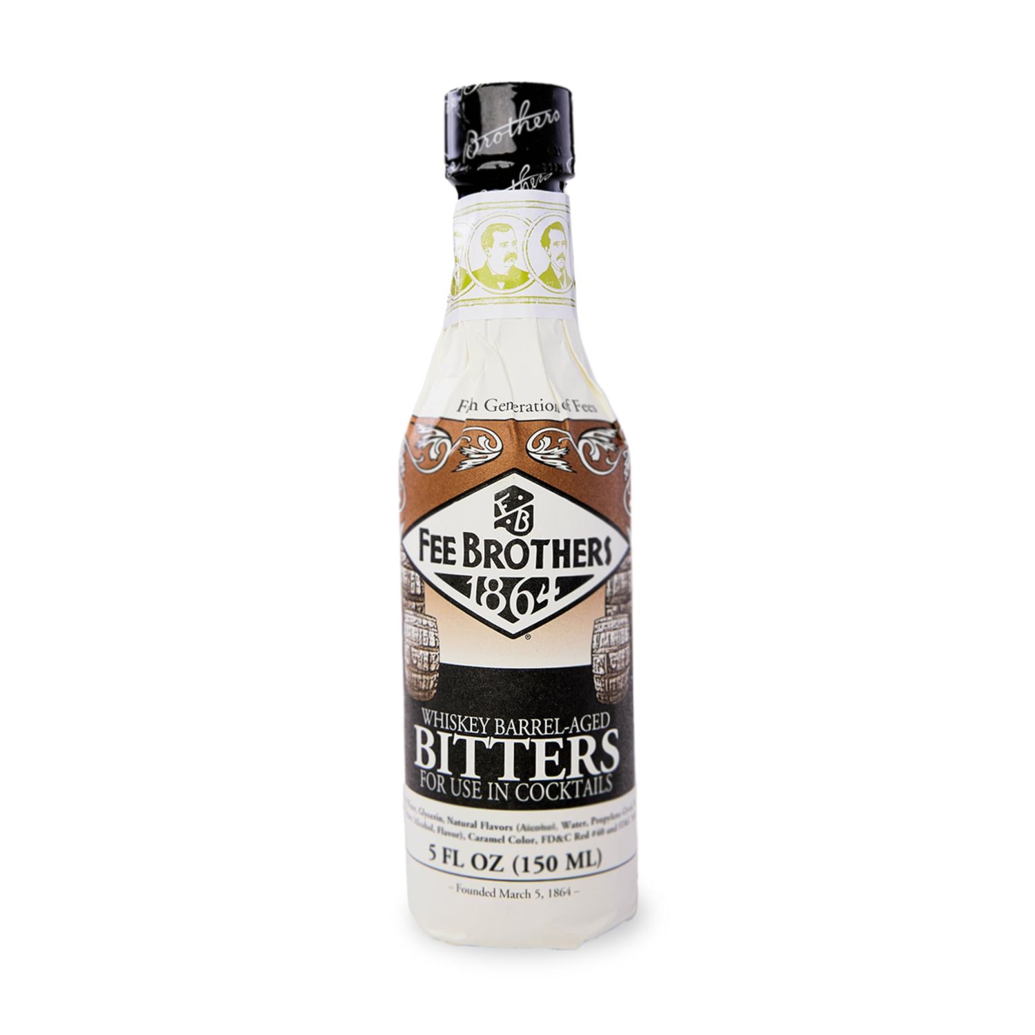 Fee Brothers Whiskey Barrel-Aged Bitters for Use in Cocktails 5 fl oz 150 ml - Aromatic Cocktail Mixer &amp; Concentrated Flavoring