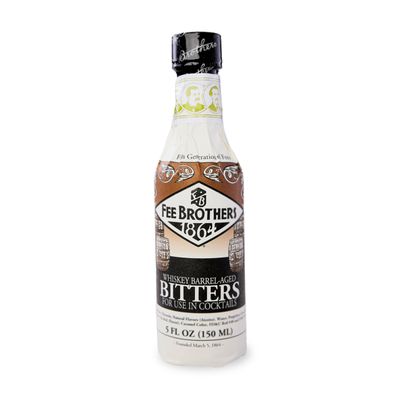 Fee Brothers Whiskey Barrel-Aged Bitters for Use in Cocktails 5 fl oz 150 ml - Aromatic Cocktail Mixer &amp; Concentrated Flavoring