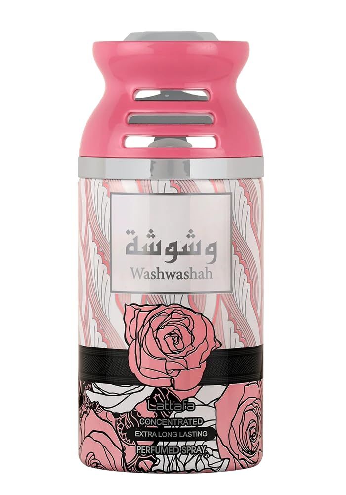 LATTAFA Washwashah Concentrated Perfumed Deodorant Spray for Women, 8.5 Ounce