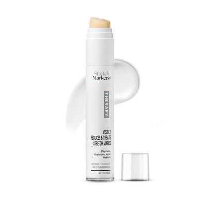 StretchMarkers Therapy Visibly Reduce and Treat Stretch Marks Cream, 1 fl oz, Retinol, Hyaluronic Acid, Bioactive Peptides &amp; 3D Stem Cell Technology