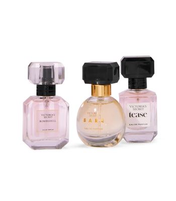 Victoria's Secret Deluxe Mini Fragrance Trio, Eau de Parfume Giftset for Women, Includes Bombshell, Bare and Tease Perfumes