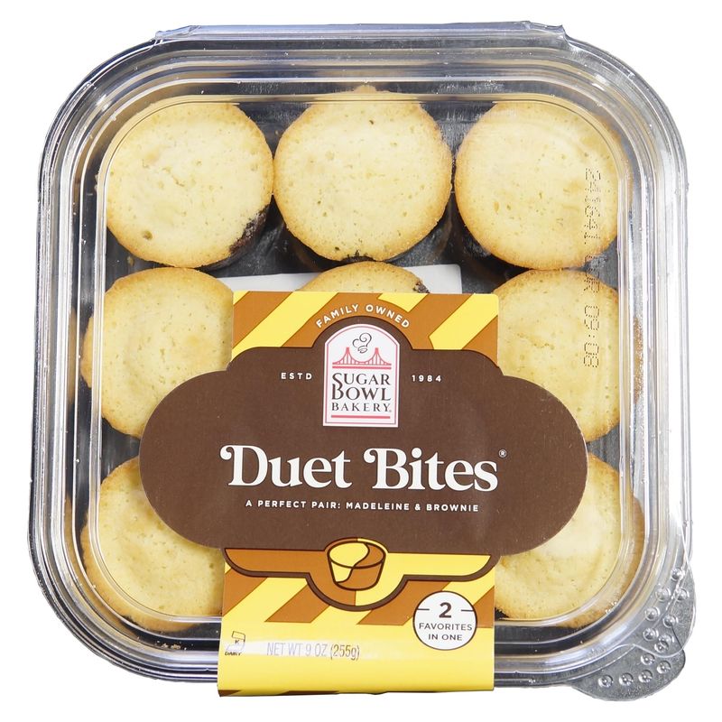 Sugar Bowl Bakery Duet Bites Madeleine &amp; Brownie Cookies, 9 oz, Pack of 3