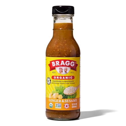 Bragg Organic Ginger and Sesame Salad Dressing and Marinade - 12 fl oz - Gluten-Free Dressing with Bragg Apple Cider Vinegar