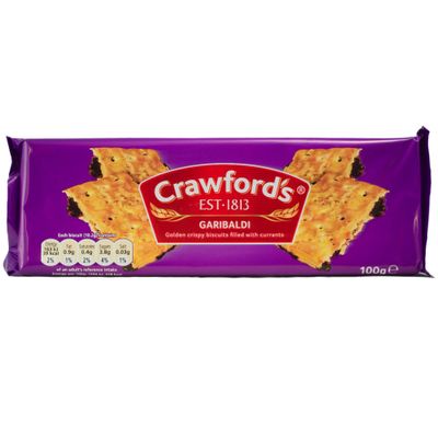 Crawford&#39;s Garibaldi Biscuits 4 x 100g 4 Packs