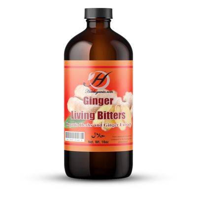 Herboganic Ginger Living Bitters All Natural Living Bitters 16 oz