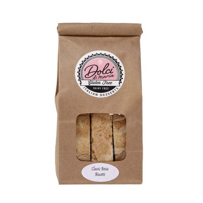 Dolci di Maria Gluten Free Classic Biscotti Anise 6-7 cookies in a 6.0 ounce pack