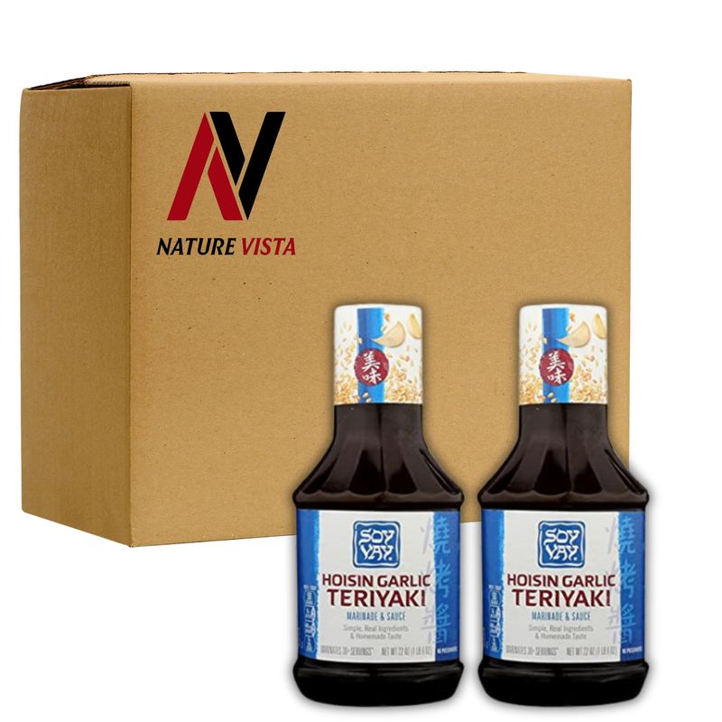 Hoisin Garlic Teriyaki Marinade &amp; Sauce 22 Fl Oz Pack of 2, Flavorful Blend for Culinary Adventures in Nature Vista Box